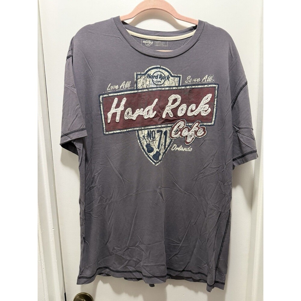 Hard Rock Café Orlando No. 71 Graphic Gray T-Shirt, Size XL, Original